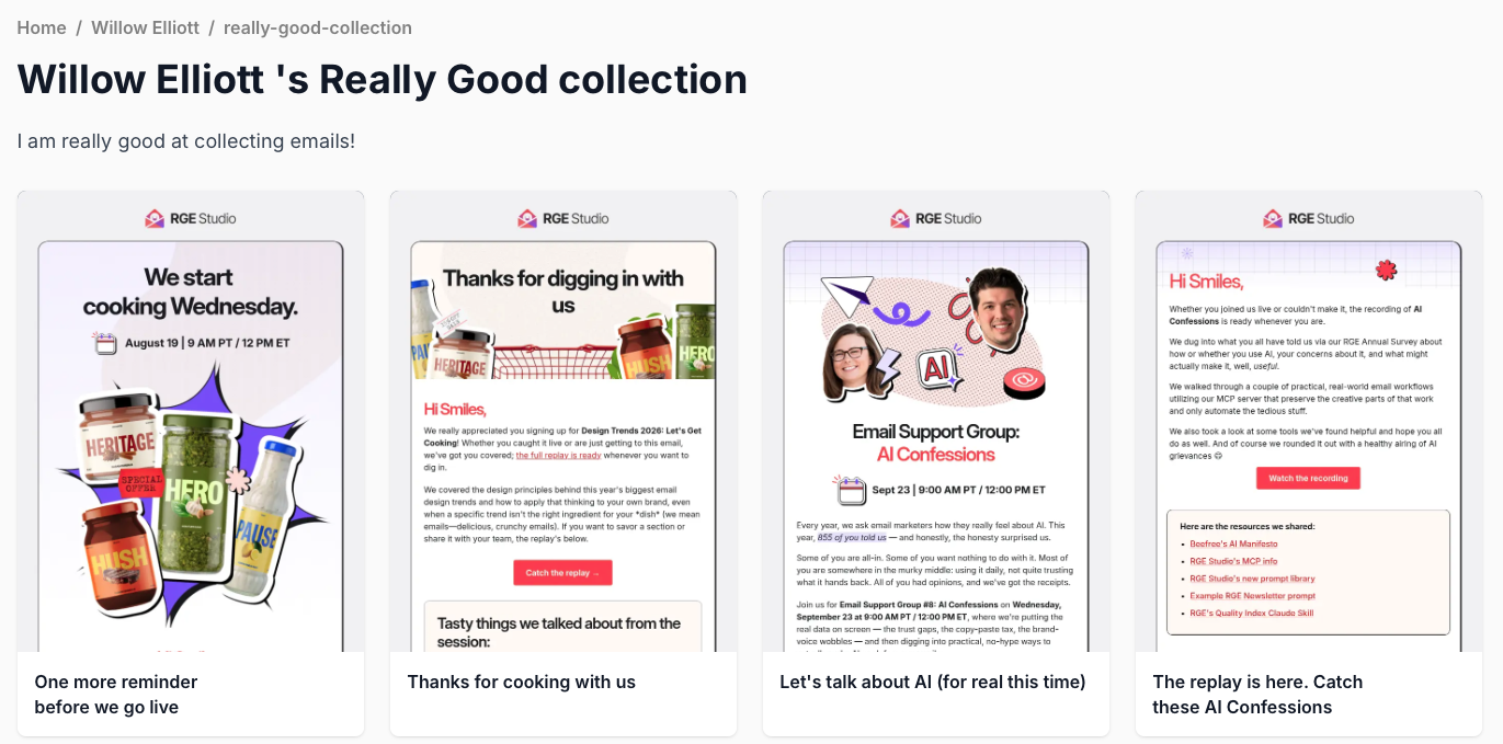 An open collection with the Edit Collection button in the top right
